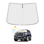 Canvcle Windshield Sun Shade for GMC Yukon XL 2021-2024 Thicken 6-Layer Foldable Front Window Sunshade Sun Visor Protector Block UV Rays Keep Vehicle Cool