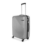 American Tourister Ivy Nxt 79Cm Large Hardside Polycarbonate 4 Wheel Spinner Check-in Suitcase with Multi-Stage Telescopic Trolley and Mounted TSA Lock for Women & Men - Silver