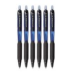 UNI-BALL Jetstream SXN101 0.7mm Roller Ball Pen | Blue Ink, Pack of 6