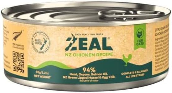 ZEAL New Zealand Wet Cat Food – High Protein, Grain-Free with Superfoods (Chicken, 3.17oz Can, 24-Pack)