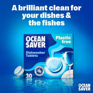 OceanSaver Eco Dishwasher Tablets – 100-Pack Biodegradable Cleaning
