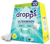 Dropps UltraWash Dishwasher Pods, Lemon Citrus (120 Dish Tabs) - Biobased Power Deep Clean Dishwasher Detergent Tablets for Sparkling Shiny Dishes - No Rinse Aid or Pre-Wash Needed - Dishwashing Pods