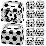 WSAMJIN 12 Pack Kraft Paper Food Container Box, White Takeaway Food Boxes with Handles Folding Cake Box Burger Boxes for Cakes, Cookies, Pizza, Fried Chicken (6.3×3.8×3.8 In)