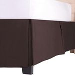 Luxury Bed Skirt with 15 Inch Drop - Adjustable Pleated Microfiber Bed skirts with Dust Ruffle Wrap - Full - Chocolate