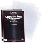 BCW Magazine Bags - Pack of 200 | Acid-Free, Crystal Clear Polypropylene Sleeves for Archival-Quality Storage of Collectible Magazines | Protect and Showcase Your Valuable Comic Book Collection