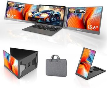 MT-VIKI 15.6 inch Laptop Screen Extender, Potable Screen for Laptop Only One USB-C Cable Connection, Compatiable with Win/Mac (M1,M2, M3), FHD 1080P, 360° Rotation