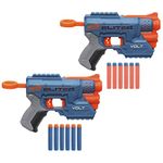 Nerf Elite 2.0 Volt SD-1 Blaster 2-Pack Includes 2 Blasters and 12 Elite Darts, Light Beam Targeting, Dart Storage, Multicolor