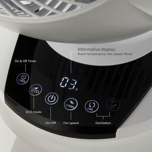 Meaco MeacoFan 1056 Air Circulator – Quiet Oscillating Desk Fan with Remote
