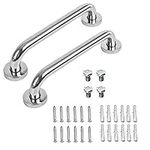 iDocare 2 Pack 12 Inch Stainless Steel Shower Grab Bar, Shower Grab Bars, Bathroom Grab Bar,Shower Handle, Bath Handle, Safety Hand Rail Support - Elderly, Handicap, Injury, Senior Assist Bath Handle