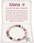 Unique Birthday Bracelet Gifts for Sister Aunt Mom Grandma Bestie Friend Daughter Girlfriend Wife Nana Coworker, 21st 30th 40th 50th 60th 70th Natural Stone Bracelets For Birthday For Women Teen Girls, 7.5 IN Thank you Nana gifts, Natural Stone grandma bracelet gifts, no gemstone