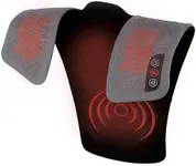 Homedics Vibration Heated Shoulder Massager Wrap, Comfort Pro Elite, Soft Fabric, Tension Relief, 2 Speeds & Styles, Long, NMS-450H