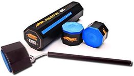 Predator Chalk 1080 Pure 5 Pieces Blue with Action Octagon Style Cue Chalker