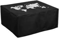 kwmobile Dust Cover Compatible with Canon Pixma TS5150 / 5151 / MG 2555 - Printer Case - White/Black - Travel Outline