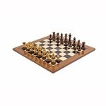 The Burnt Parker Palisander Chess Set with 3.75 inch king