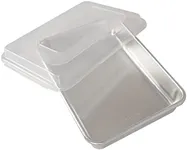 Nordic Ware Natural Aluminum Commercial Cake Pan with Lid, Rectangle Pan with Lid Silver, 9 x 13