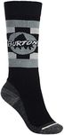 Burton Kids' Emblem Socks, True Black, Medium/Large