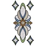 InHome NH2424: Blue Meridan Stained Glass Decal