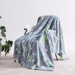 A Little Swag Glow in The Dark Blanket 200x152cm Luminous Soft Dino Cartoon Printed Flannel, Throw, Bed, Sofa, Couch, Birthday Gift, Toddlers, Girls, Boys, Kids