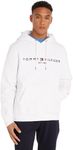 Tommy Hilfiger Men Tommy Logo Hoodie, White (White), XS