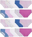 Fruit of the Loom Girls' Cotton Hipster Underwear, 20 Pack-Fashion Assorted, 4