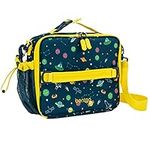 Bentgo® Kids Prints Lunch Bag - Double Insulated, Durable, Water-Resistant Fabric with Interior and Exterior Zippered Pockets and External Bottle Holder- Ideal for Children 3+ (Space)