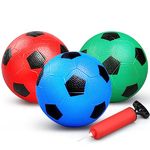 Mini Soccer Balls for Kids Adults, 6'' Indoor Soft Rubber Footballs, Toddlers Beach Pool Sports Replacement Balls Outdoor, Dodgeballs Playground Balls for Babys Adults(3PCS)