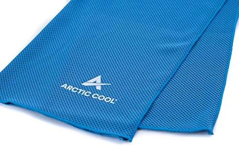 Arctic Cool Instant Cooling Towel Performance Tech Breathable Moisture Wicking Easy to Clean, Polar Blue/Cool Black