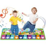 Piano Mat,Kids Musical Mat with 8 Instruments Sounds and 17 songs,Baby Early Education Portable Dance Music Piano Keyboard Carpet Musical Play Game Toddler Toys for 3 4 5 6 Year Old Boy Girl Gifts