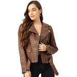 Leather Retail Men's Faux Leather Solid Standard Length Casual Jacket (Lrf11Brme12_Brown_M)