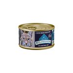 Blue Buffalo Wilderness High-Protein & Grain-Free Wet Cat Food Paté for Adult Cats 7+, Made with Natural Ingredients, Chicken Recipe, 3-oz. Cans (24 Count)