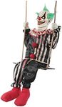 Morris Swinging Chuckles The Clown Animated Talking Halloween Decoration Prop Décor