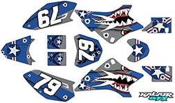 Kalair GFX Graphics Kit for Yamaha TT-R50 (2006-2023) TT-R50E TTR50 Shark Series Shark 9 Mil-Dirt pit bike motorcycle stickers,dirtbike racing decal automotive motocross accessories no plastics