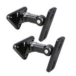 DAGCUXIN DX-151 Universal Speaker Wall Mounts for Small Speakers, Column Speakers Mounts，Bookshelf Speaker Wall Mount Brackets, Surround Sound Speaker Mounts,Hold up to 15lbs(2 Packs Black)