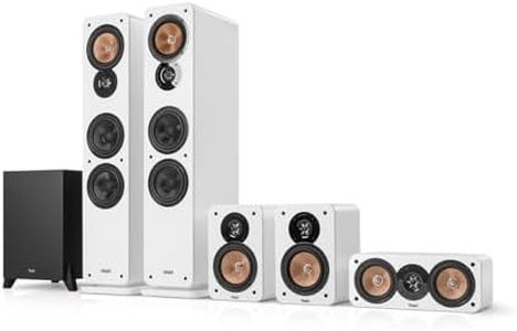 Teufel Ultima 40 Mk4 5.1 Soundsystem Home Cinema - Surround Sound System Heimkino mit Mächtiger Subwoofer, Bassreflex, Kevlar Mitteltöner - weiß