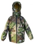 DRY KIDS packable jacket Camo Green 7/8yrs