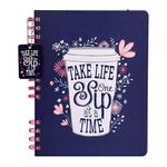 DOODLE Hard Bound Spiral Notebook Diary with Bookmark Dangler and Sticker Pages I B5 I Undated I 160 Ruled Pages I 80 GSM (Morning Glory)