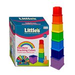 Little's Rainbow Stacking Cubes I Activity Toy for Babies I Multicolor I Infant & Preschool Toys I Develops Motor & Reasoning Skills(7 Pieces)