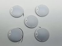 Command Electronics (5) White LED White Base 4.5 inch Round Camper RV Trailer Dome Lights/Switch