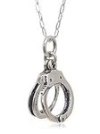 Sterling Silver Handcuffs 3D Charm 