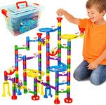 Marble Mania Marble Run - Marble Runs For Kids - 162 Pieces Plus Storage Tub - Construction Toys For 4,5,6,7 Year Old Boys or Girls - Educational STEM Toys For 4+ Year Olds