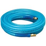 Plews/Edelmann Amflo 12-25E Polyurethane Air Hose - Non-marring, Smooth Finish, Easy to Carry, Lightweight, Cold Weather Flexible, Great Indoors or Out, 1/4" X 50', Blue (12-50E)