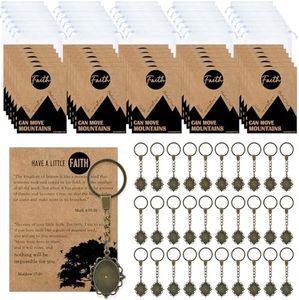 Qpige Bulk 30 Faith as Small as a Mustard Seed Card Christian Gifts for Women, Mustard Seed Christian Religious Faith Based Baptism Gift Bulk Inspirational Gifts for Women Men (Bronze)