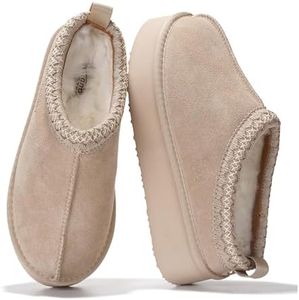 Project Cloud 100% Genuine Leather Platform Slippers for Women – Soft Memory Foam Womens Slippers & Supportive Clogs for Women 2025 – Cozy, Stylish Everyday Footwear (Sayre, SANSUE,11) Sand Suede