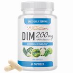 DIM Supplement 200 mg | Estrogen Balance for Women & Men | Hormone Balance, Hormonal Acne, PMS, Bloating, Menopause, & Antioxidant Support | Clean Label Project Certified, Vegan, Soy-Free | 60 Pills