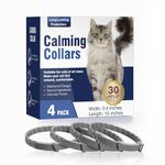 Calming Collar for Cats 4 Pack Calming Cat Collars Adjustable Soother Cats Calming Collars Anxiety Relief Stress Pheromone Collar for Cats Comfort Cat Calm Collars Lasts 30 Days Cats Calming Collar