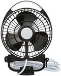 Caframo Maestro. Mounted Fan with Light. Low Draw, Ultra Quiet. Black.