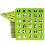 MR CHIPS Bingo Cards Slide Shutter for Senior and Kids - Jumbo Size - Large Sliders with Big Tabs - Jam Proof - Green - 10pk