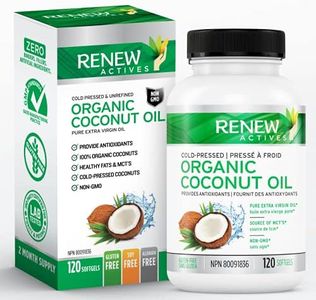 Coconut Oil Capsules for Hair Growth Radiant Skin & Natural Weight Loss - Unrefined Coconut Oil Rich in MCFA and MCT - 2 Month Supply!