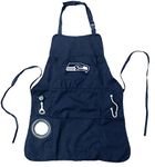 Team Sports America NFL Seattle Seahawks Ultimate Grilling Apron | Bottle Opener and Insulated Beverage Holder | Heavy Duty Durable Cotton Canvas 300 GSM | Machine Washable | Adjustable Straps