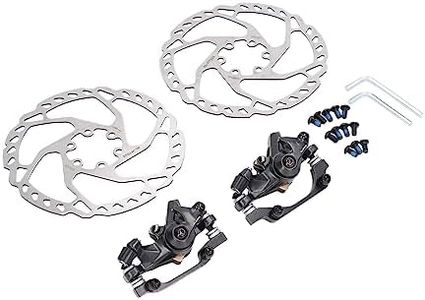 Bike Disc Brake Kit, Aluminum Alloy Calipers, 2 Pcs Stainless Steel 160 mm Rotors & Cable & Brake Lever & 12 Bolts, Freewheel Threaded Hubs Hole Distance of 44mm for Road Bike, Mountain Bike